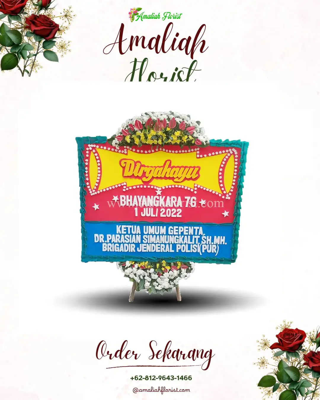 Papan Bunga HUT Ulang Tahun Slogoretno